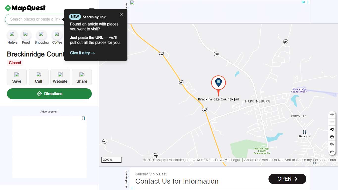Breckinridge County Jail, 500 Glen Nash Ln, Hardinsburg, KY 40143, US - MapQuest