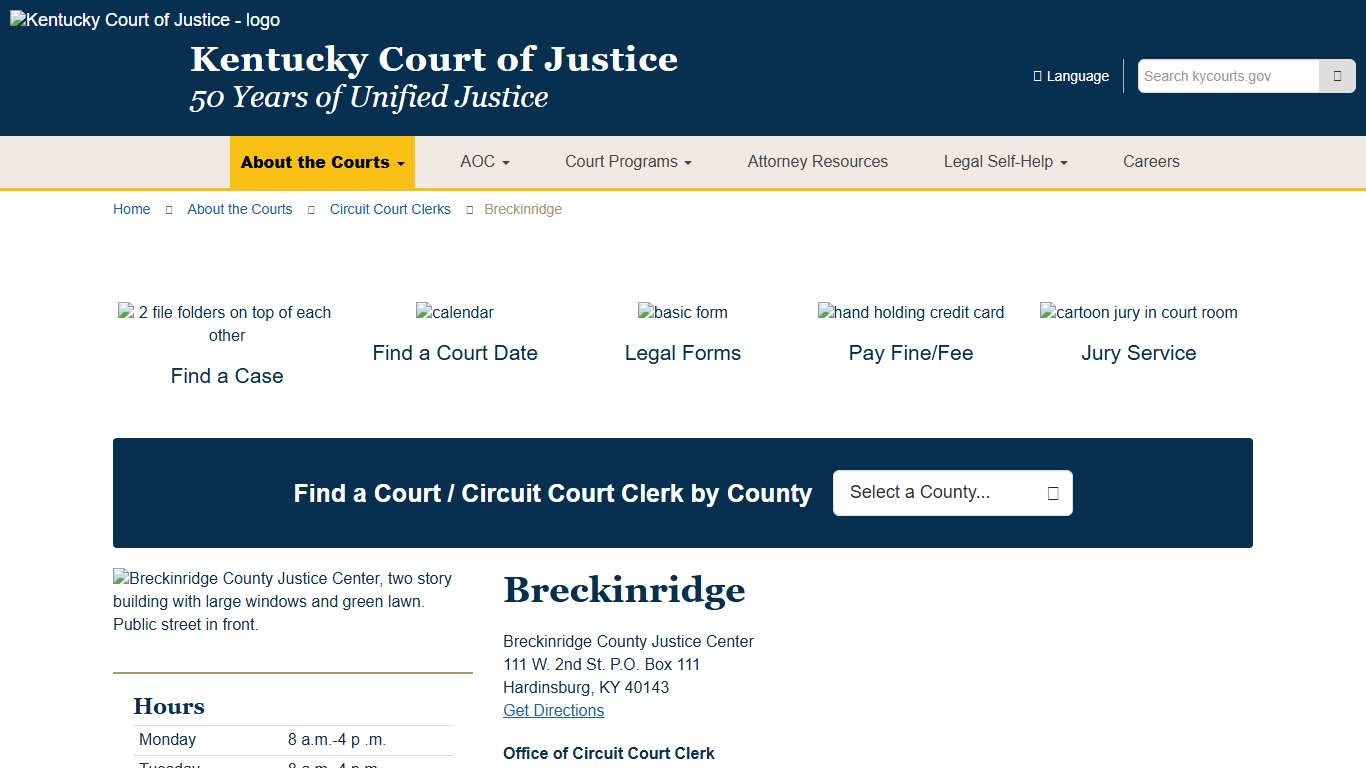 Breckinridge - Kentucky Court of Justice